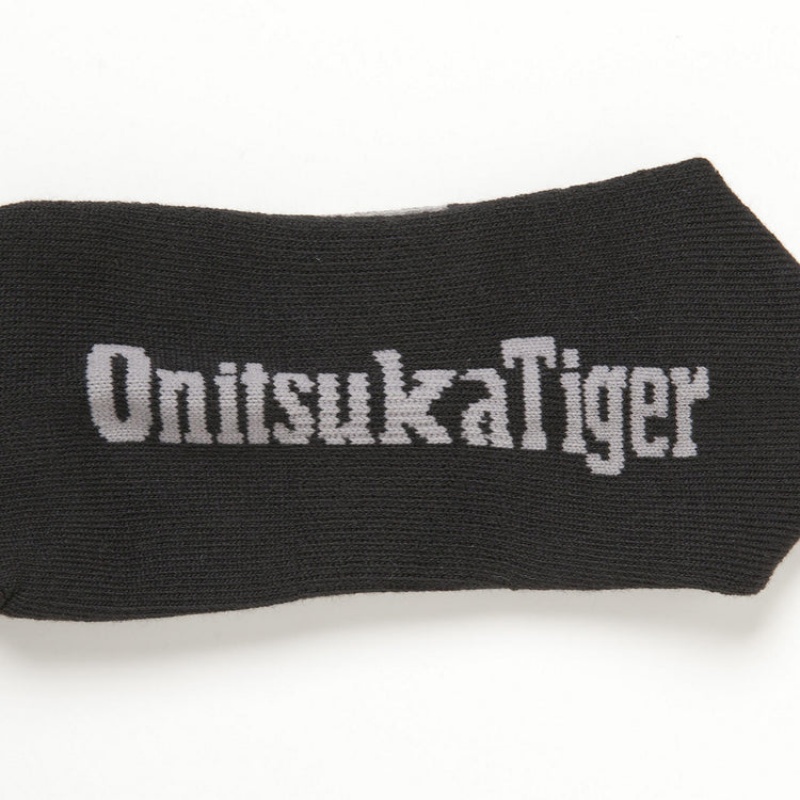 Black Men's Onitsuka Tiger Middle Socks Online India | B3U-3682