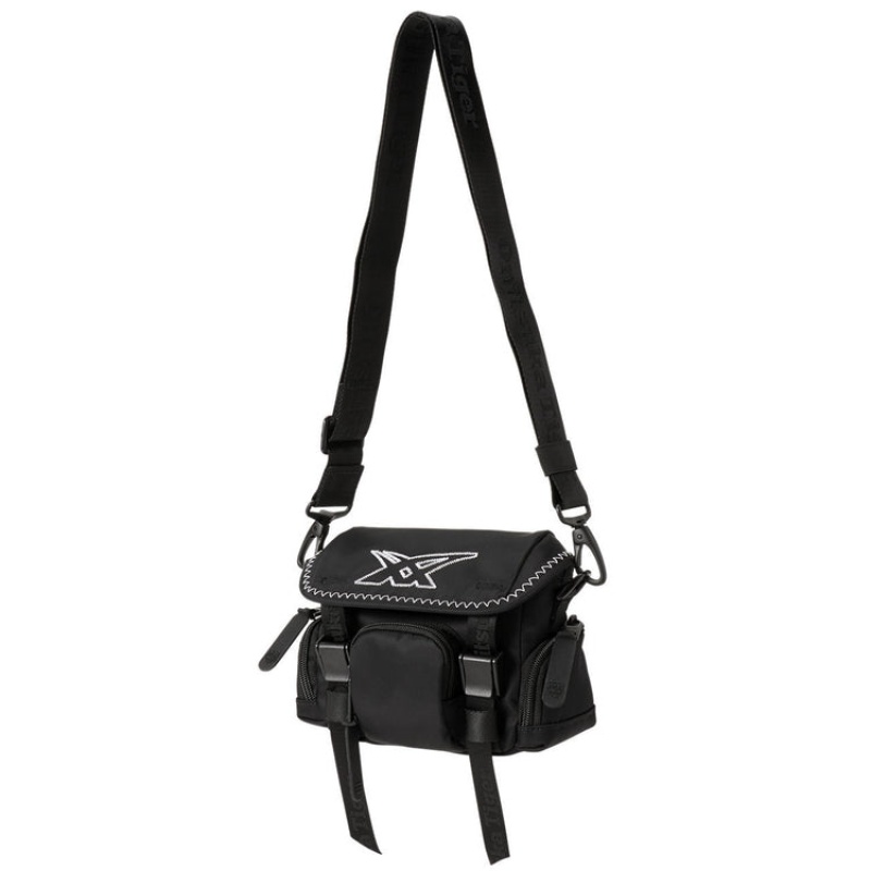 Black Men's Onitsuka Tiger Mini Shoulder Bag Bags Online India | F0R-1474