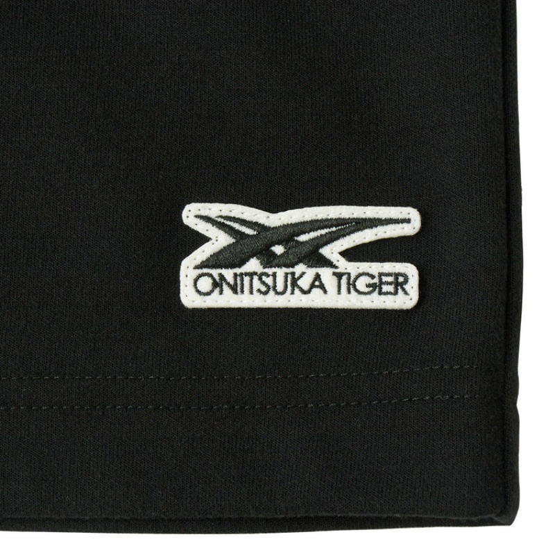 Black Men's Onitsuka Tiger Shorts Online India | D6G-2971