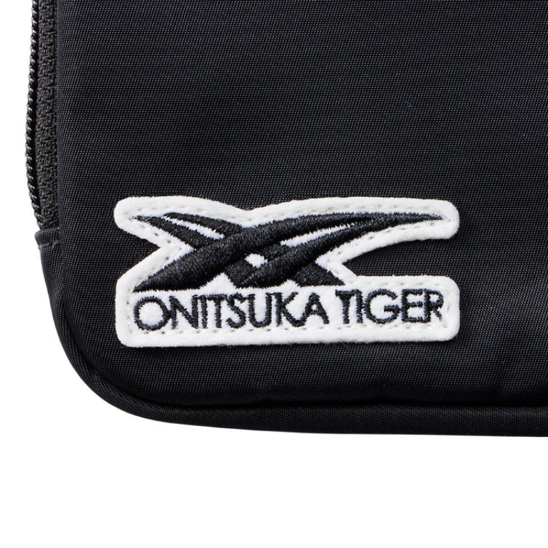 Black Men's Onitsuka Tiger Shoulder Pouches Wallets Online India | U5G-6664