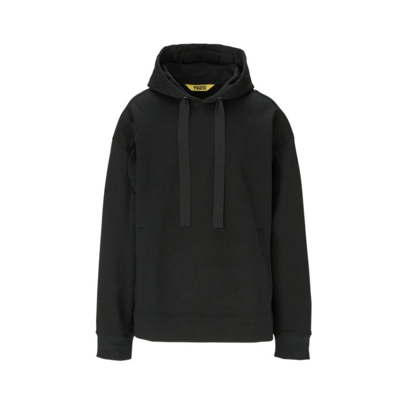 Black Men\'s Onitsuka Tiger Sweat Hoodie Online India | C3Z-2903