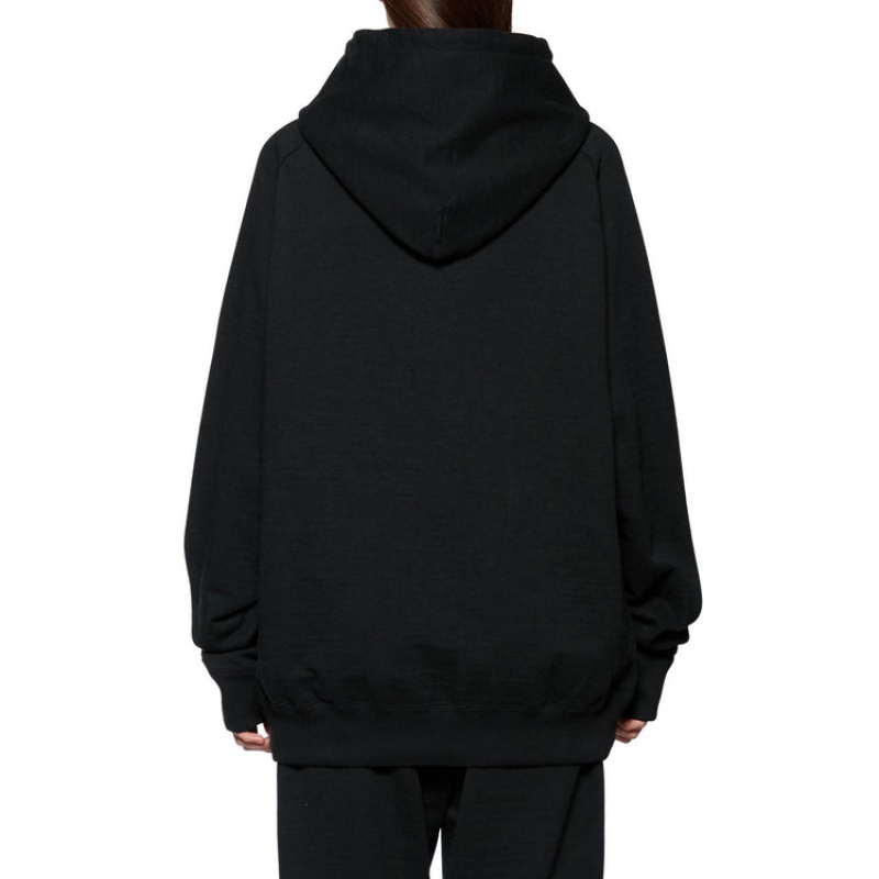 Black Men's Onitsuka Tiger Sweat Hoodie Online India | S6B-7867