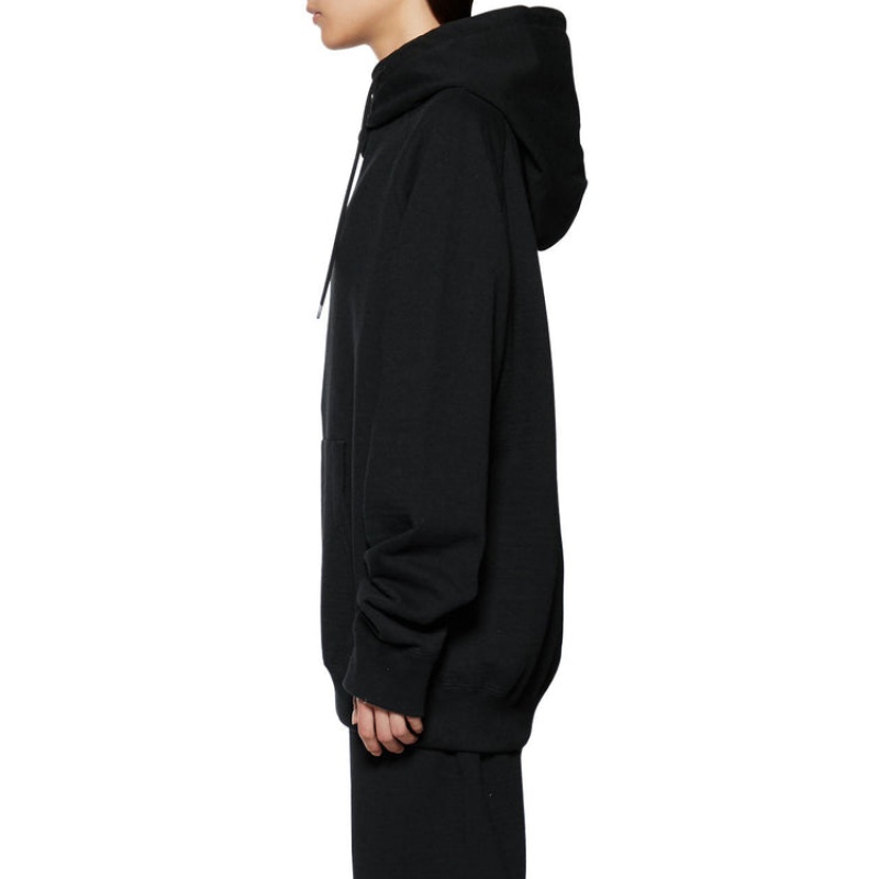 Black Men's Onitsuka Tiger Sweat Hoodie Online India | S6B-7867