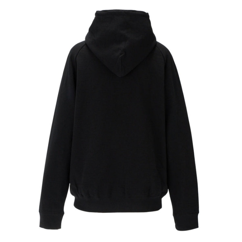 Black Men's Onitsuka Tiger Sweat Hoodie Online India | S6B-7867