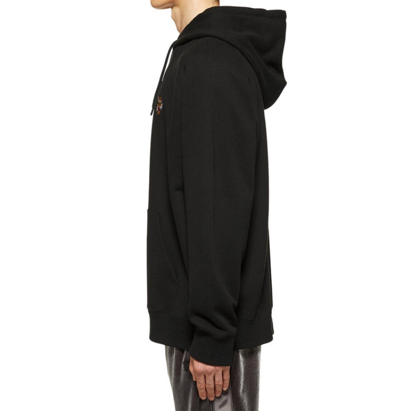 Black Men's Onitsuka Tiger Sweat Hoodie Online India | J3G-4690