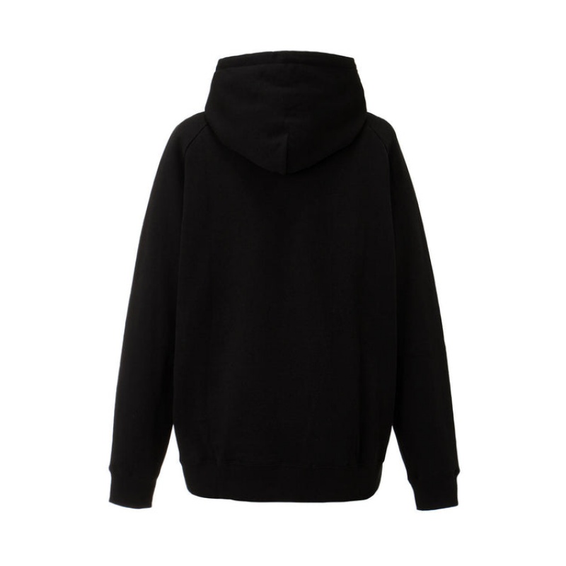 Black Men's Onitsuka Tiger Sweat Hoodie Online India | T6E-2063