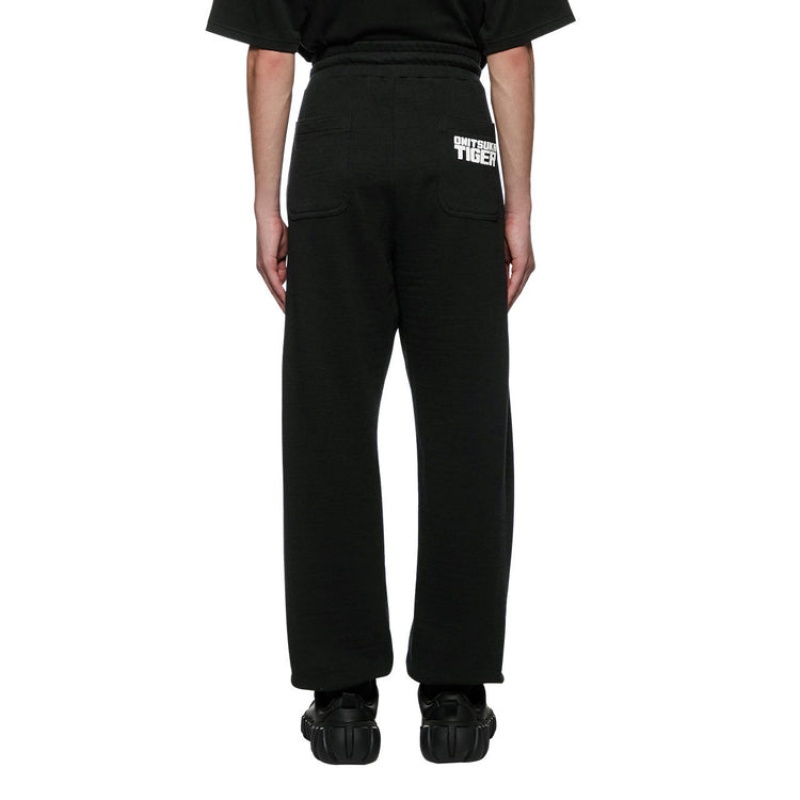 Black Men's Onitsuka Tiger Sweat Pants Online India | W5U-2681