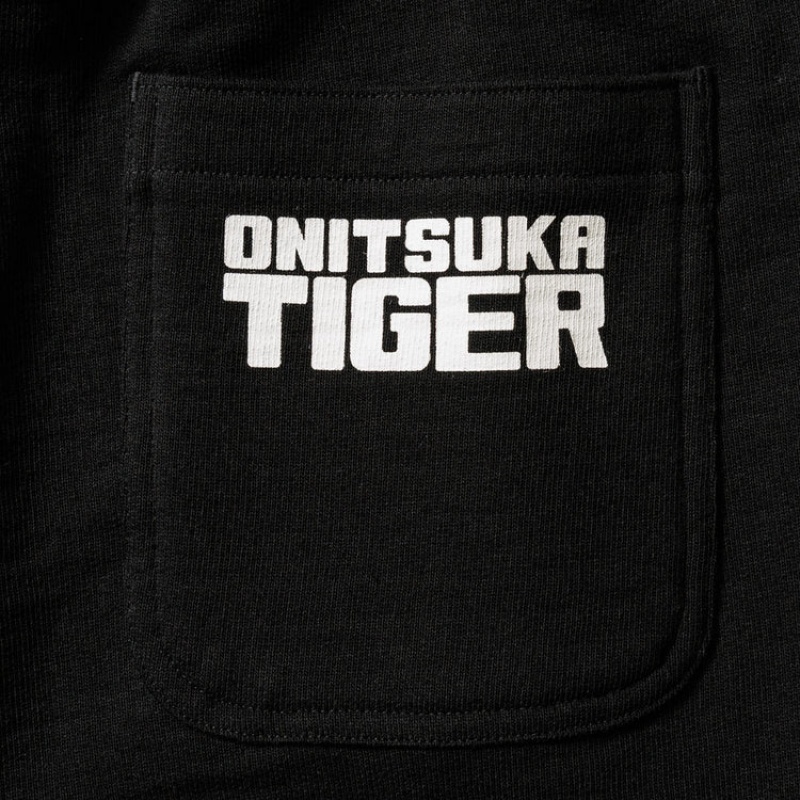 Black Men's Onitsuka Tiger Sweat Pants Online India | W5U-2681