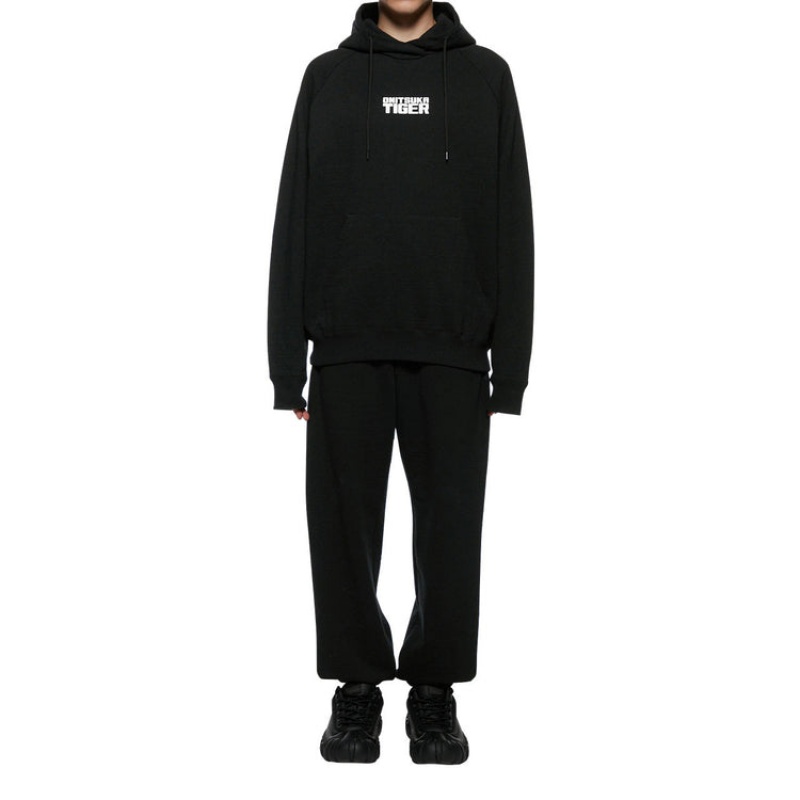 Black Men's Onitsuka Tiger Sweat Pants Online India | W5U-2681