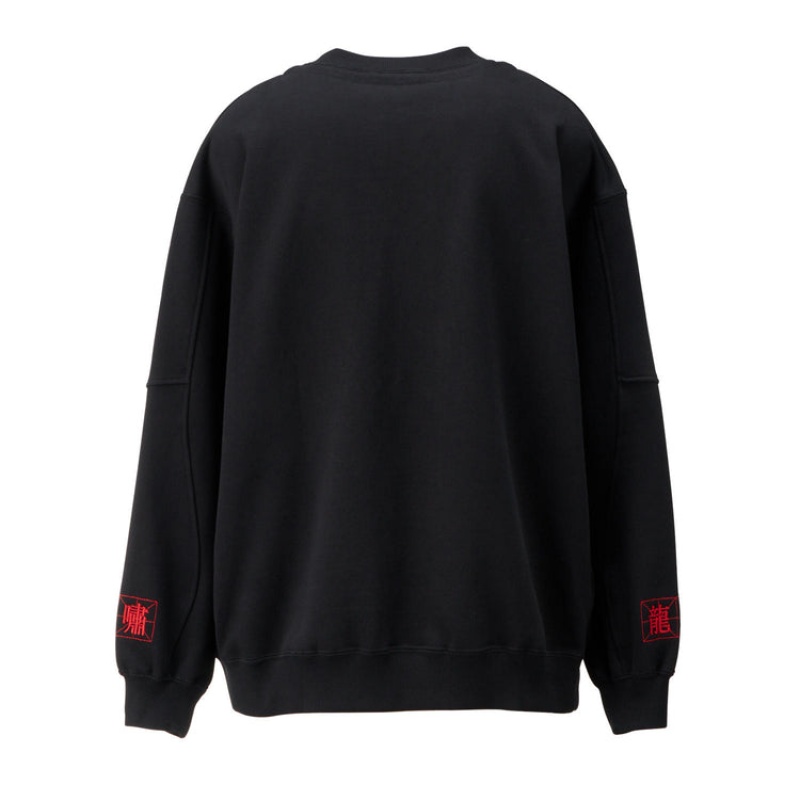 Black Men's Onitsuka Tiger Sweatshirts Online India | A0K-6618