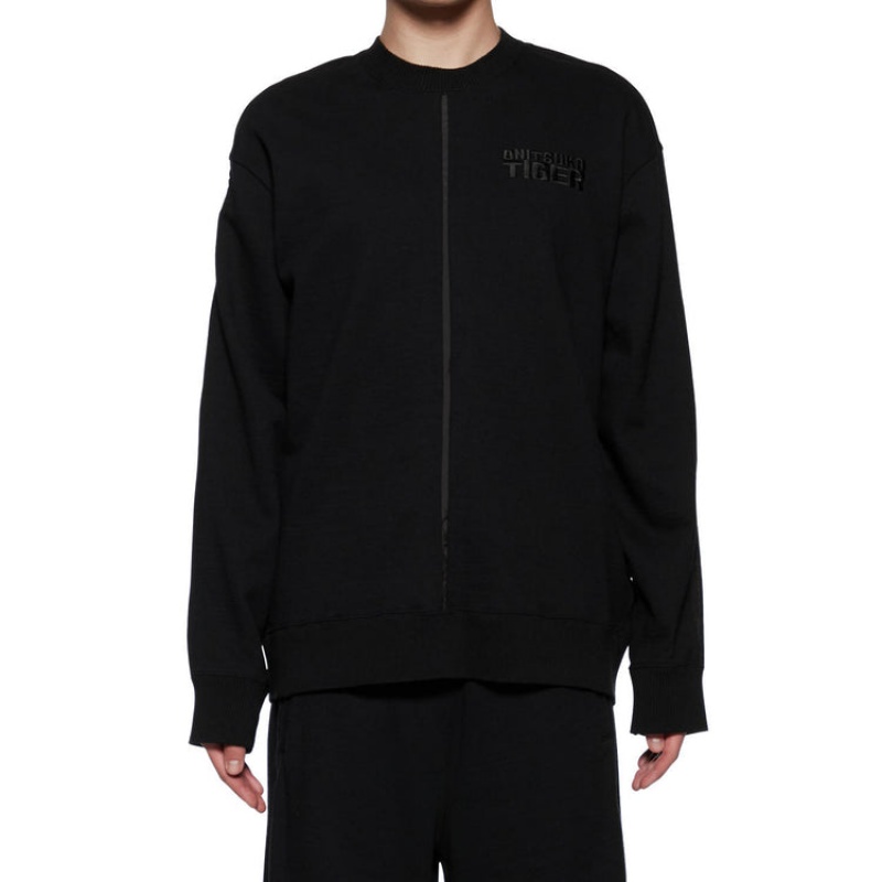 Black Men's Onitsuka Tiger Sweatshirts Online India | L0T-5642