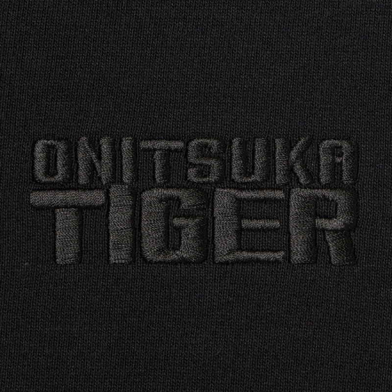 Black Men's Onitsuka Tiger Sweatshirts Online India | L0T-5642