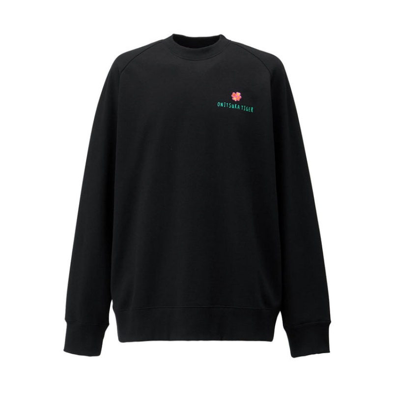 Black Men\'s Onitsuka Tiger Sweatshirts Online India | M1T-0006