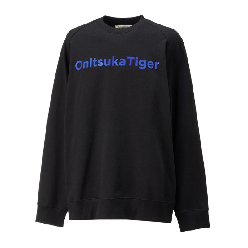 Black Men's Onitsuka Tiger Sweatshirts Online India | T1Z-4764