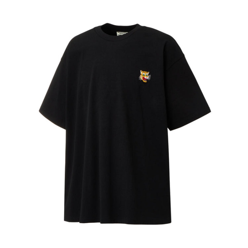 Black Men's Onitsuka Tiger T Shirts Online India | L5E-3002