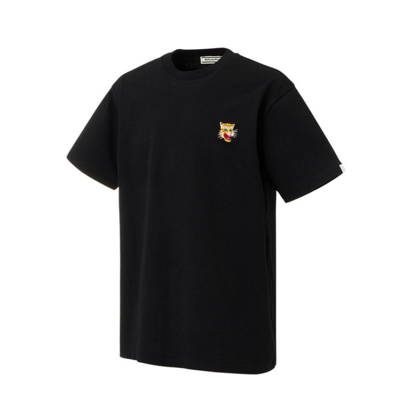 Black Men's Onitsuka Tiger T Shirts Online India | Y5F-4013