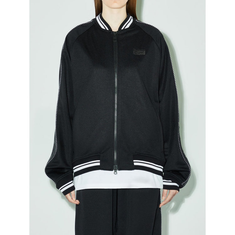 Black Men's Onitsuka Tiger Track Top Jackets Online India | P5R-8644