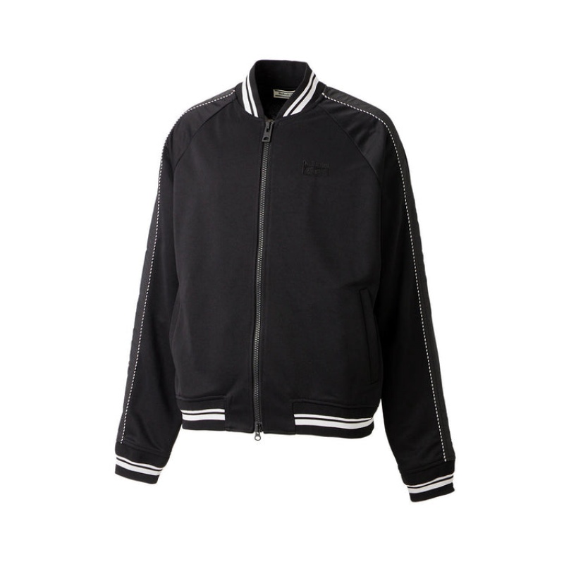 Black Men's Onitsuka Tiger Track Top Jackets Online India | P5R-8644