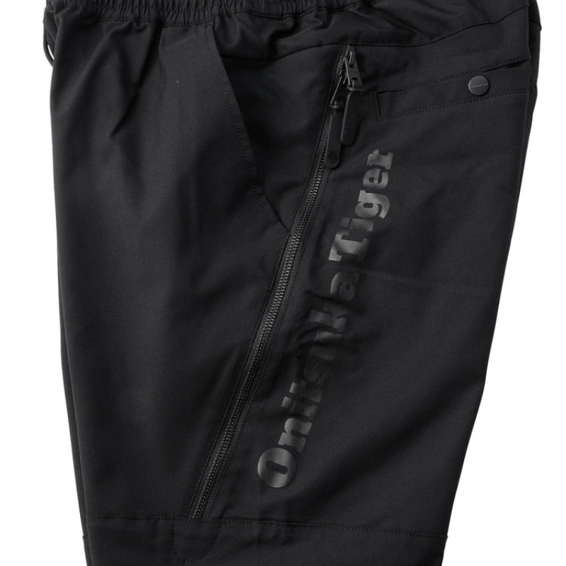 Black Men's Onitsuka Tiger Woven Pants Online India | C1D-6920