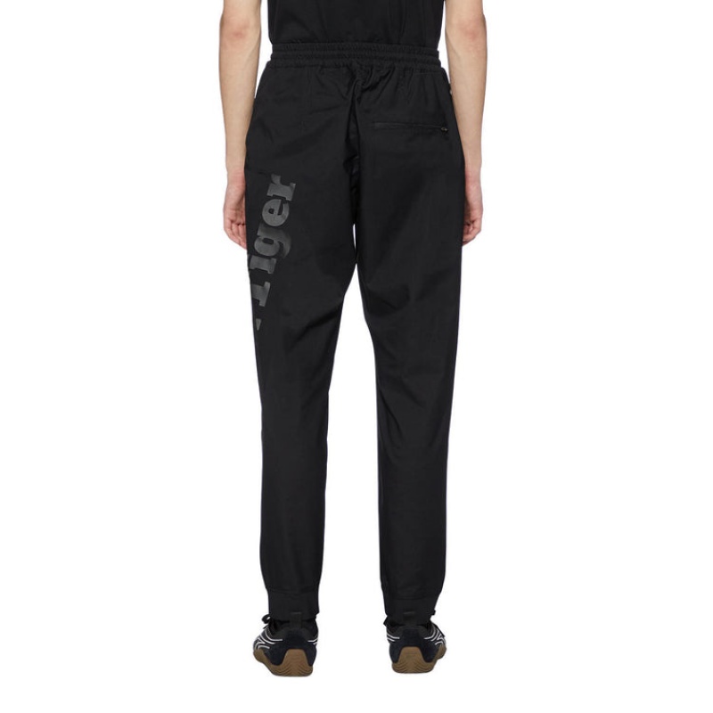 Black Men's Onitsuka Tiger Woven Pants Online India | U0T-9541