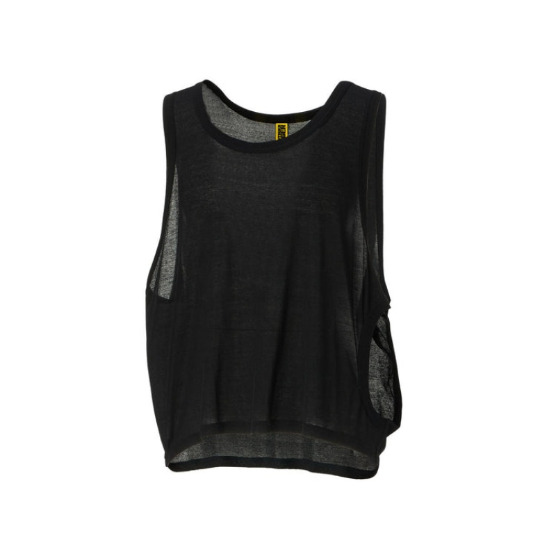 Black Women's Onitsuka Tiger 2 Way Tank Top Online India | B6F-8330