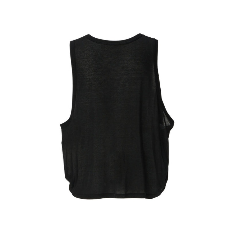 Black Women's Onitsuka Tiger 2 Way Tank Top Online India | B6F-8330