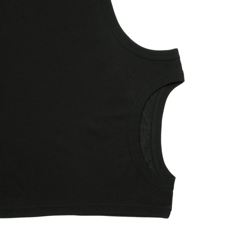 Black Women's Onitsuka Tiger 2 Way Tank Top Online India | B6F-8330