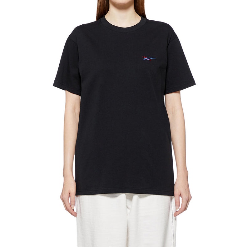 Black Women's Onitsuka Tiger Graphic T Shirts Online India | A0Z-1880