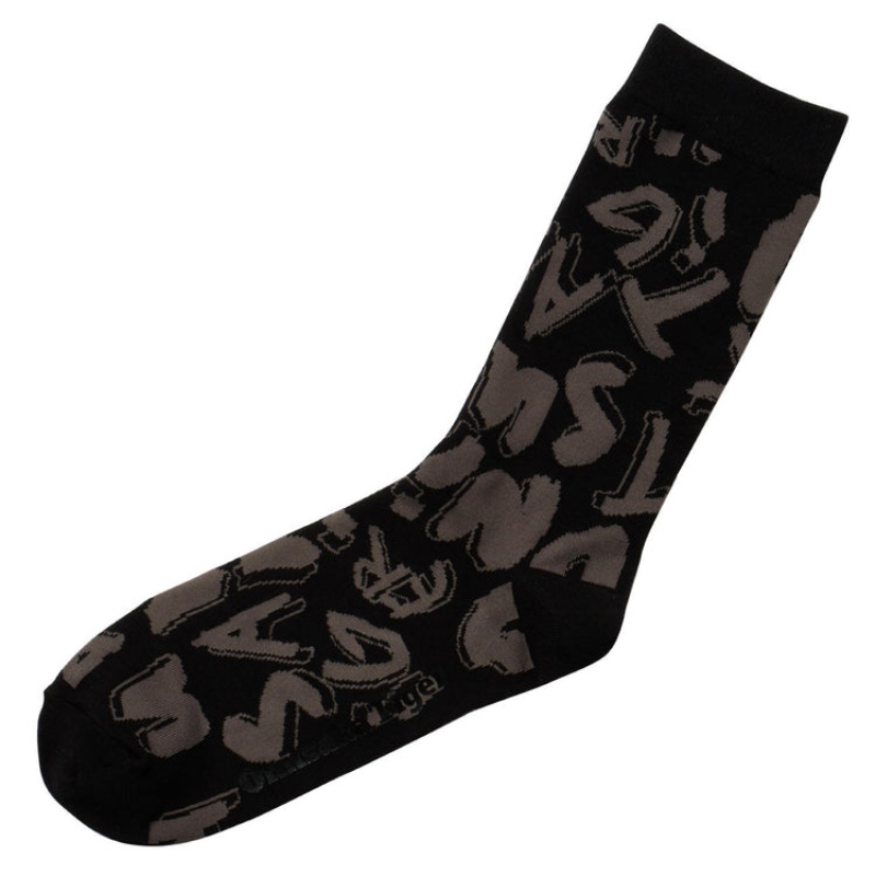 Black Women's Onitsuka Tiger Middle Socks Online India | U2O-2169