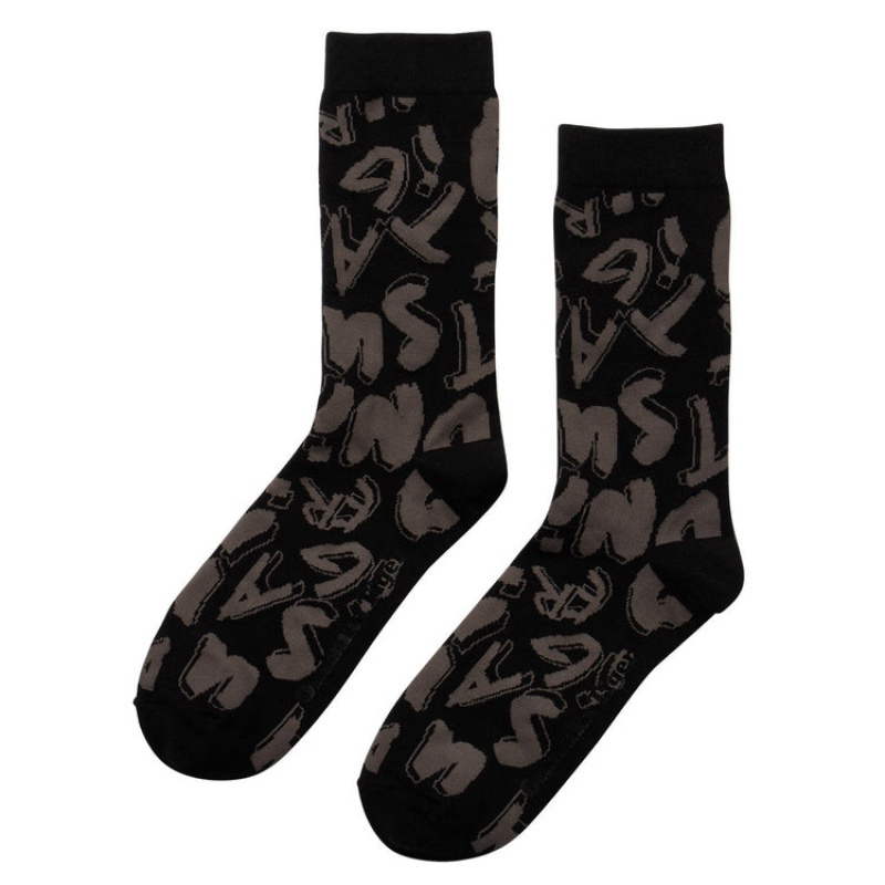 Black Women\'s Onitsuka Tiger Middle Socks Online India | U2O-2169