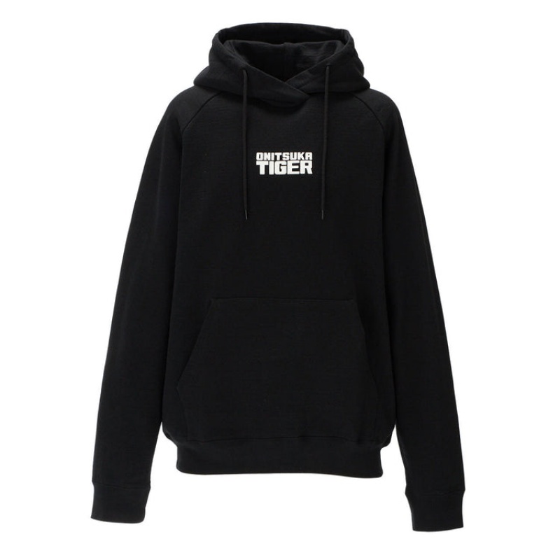 Black Women\'s Onitsuka Tiger Sweat Hoodie Online India | Y1A-2956