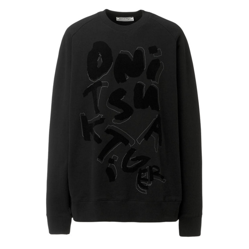 Black Women\'s Onitsuka Tiger Sweatshirts Online India | D0K-9265