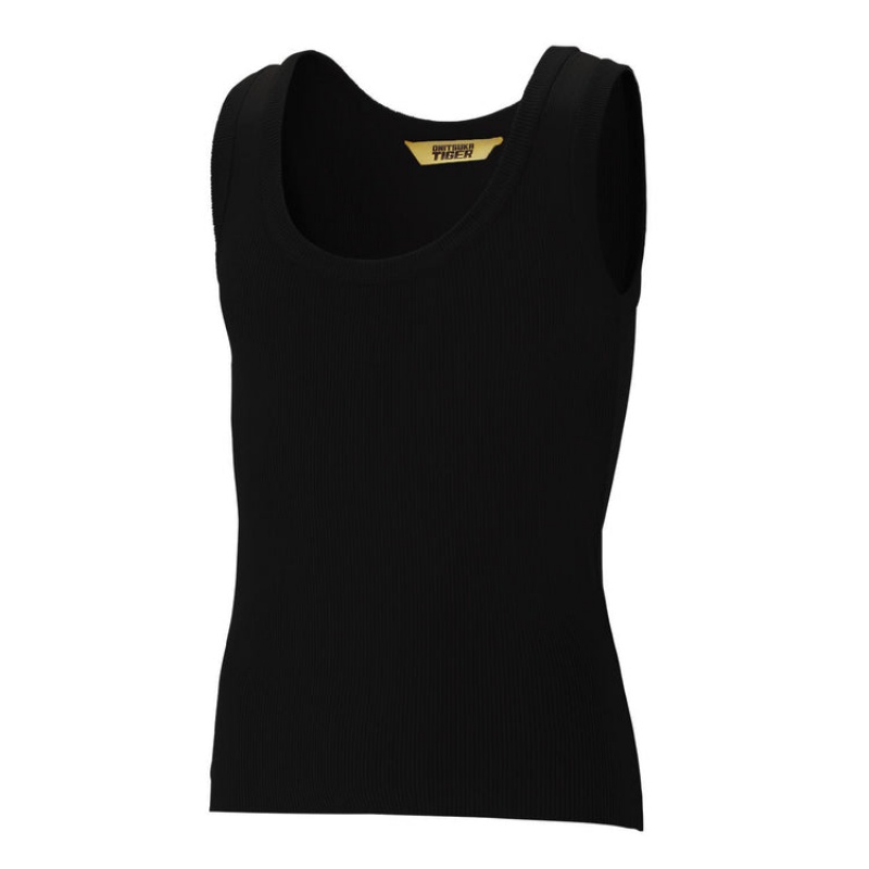 Black Women's Onitsuka Tiger Tank Top Online India | S0E-3367