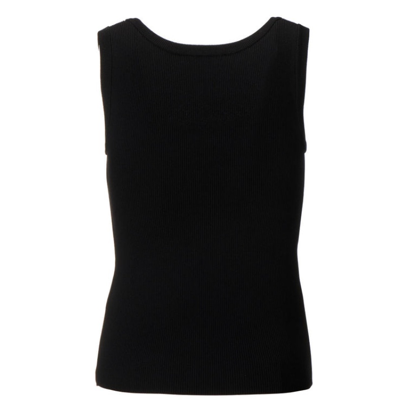 Black Women's Onitsuka Tiger Tank Top Online India | S0E-3367