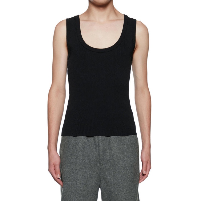 Black Women's Onitsuka Tiger Tank Top Online India | S0E-3367