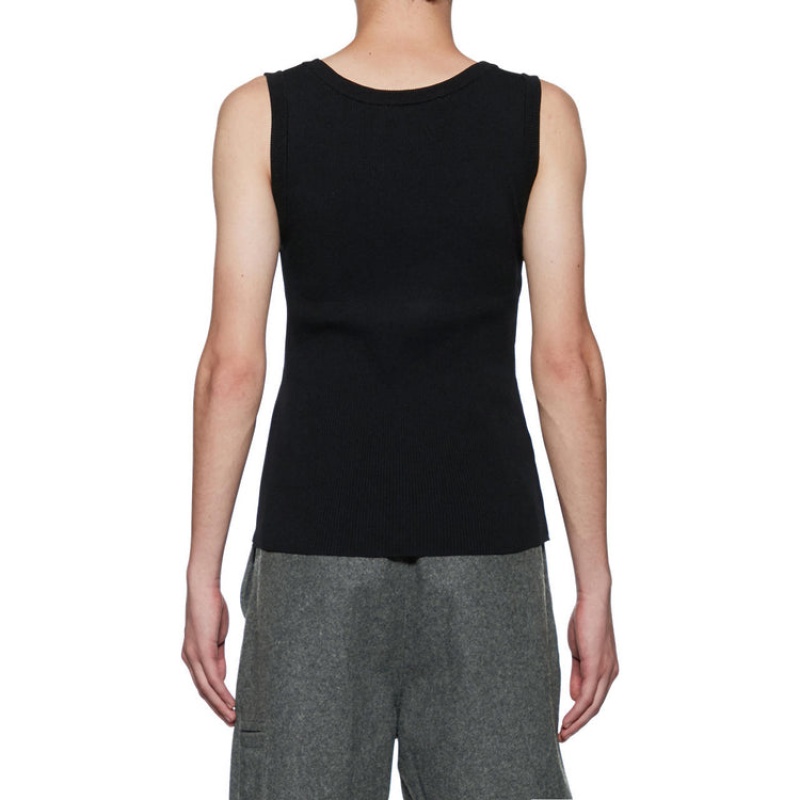 Black Women's Onitsuka Tiger Tank Top Online India | S0E-3367