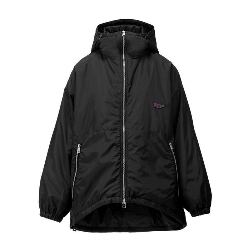 Black Women\'s Onitsuka Tiger WS Blouson Jackets Online India | R0U-0410