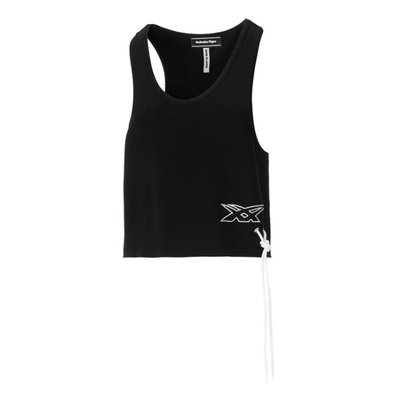 Black Women's Onitsuka Tiger WS Knit Tank Top Online India | J2D-2105