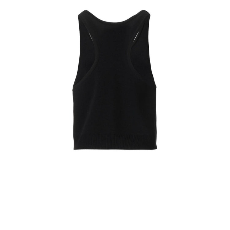 Black Women's Onitsuka Tiger WS Knit Tank Top Online India | J2D-2105