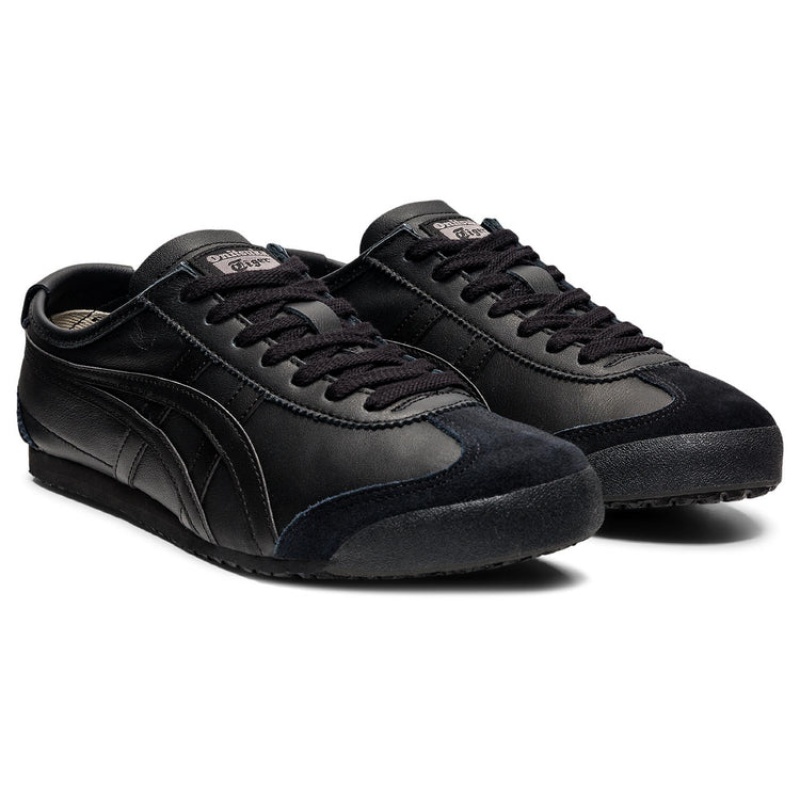 Black / Black Men's Onitsuka Tiger Mexico 66 Online India | D1M-4910