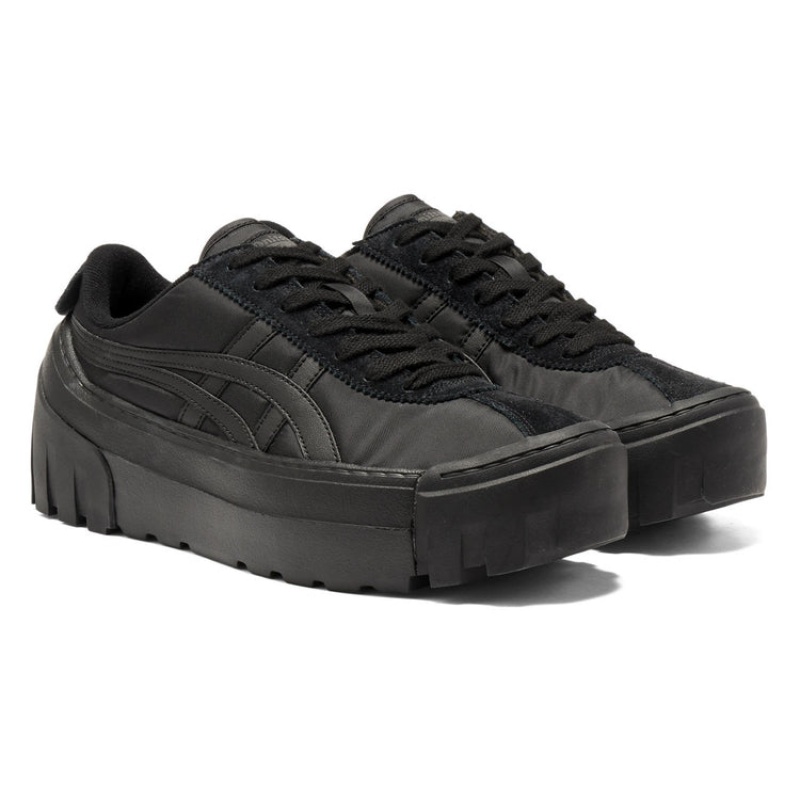 Black / Black Women's Onitsuka Tiger Delegation Chunk Sneakers Online India | W2M-9967