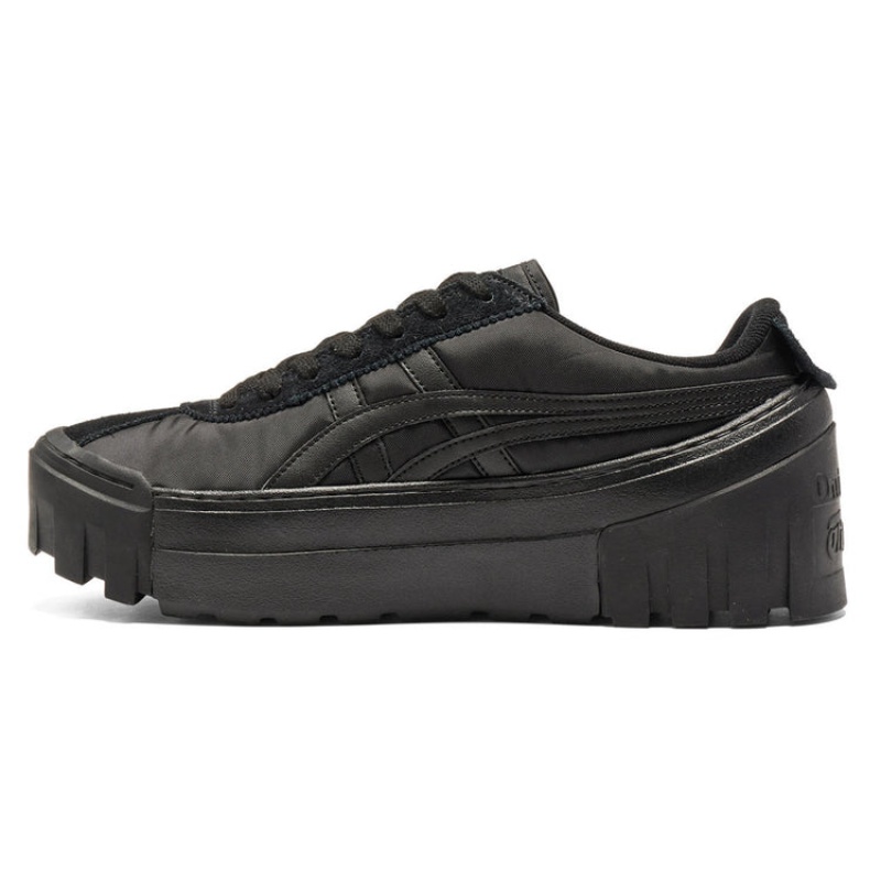 Black / Black Women's Onitsuka Tiger Delegation Chunk Sneakers Online India | W2M-9967