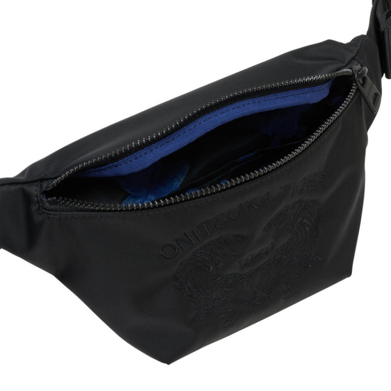 Black / Blue Men's Onitsuka Tiger Waist Pouches Wallets Online India | U2R-0971