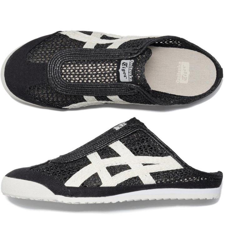 Black / Cream Men's Onitsuka Tiger Sabot Mexico 66 Online India | D9Y-6429