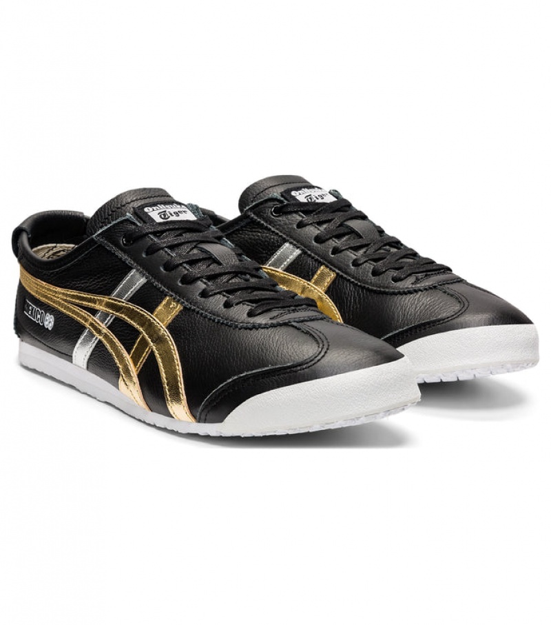 Black / Gold Men's Onitsuka Tiger Mexico 66 Online India | V3F-2094