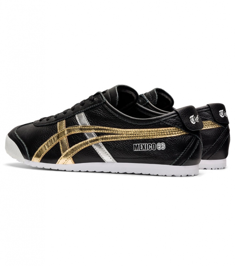 Black / Gold Men's Onitsuka Tiger Mexico 66 Online India | V3F-2094