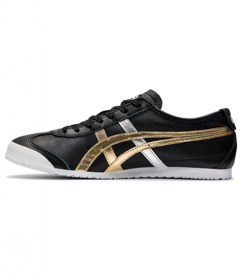 Black / Gold Men's Onitsuka Tiger Mexico 66 Online India | V3F-2094