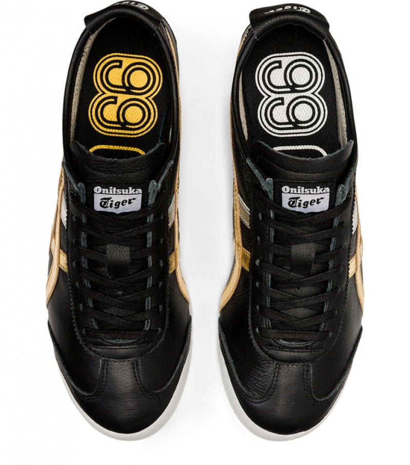 Black / Gold Men's Onitsuka Tiger Mexico 66 Online India | V3F-2094