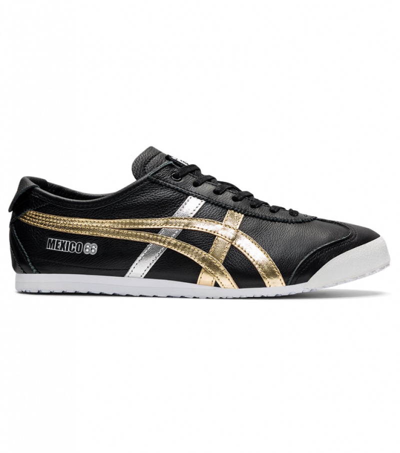 Black / Gold Men\'s Onitsuka Tiger Mexico 66 Online India | V3F-2094