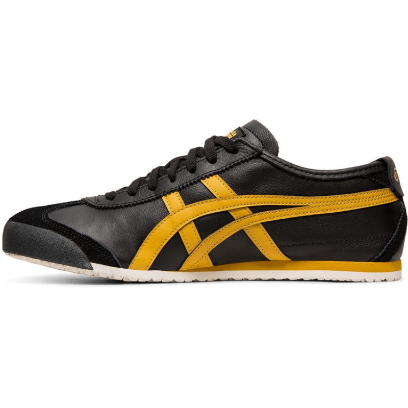 Black / Gold Men's Onitsuka Tiger Mexico 66 Online India | F1D-7357